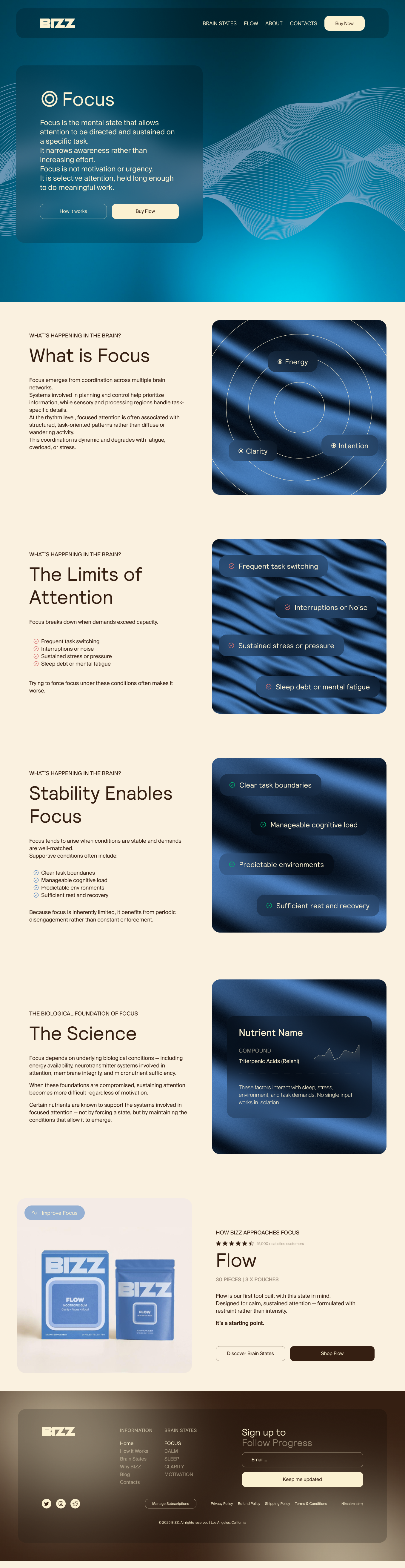 FLOW Landing Page — Full Page Screenshot